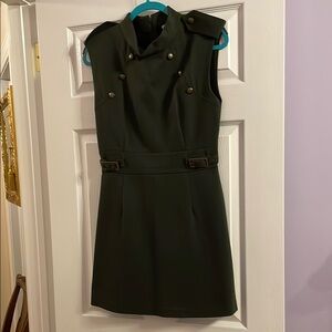 Sleeveless Olive Green Dress